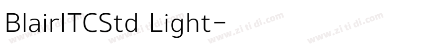 BlairITCStd Light字体转换